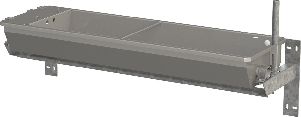 Kerbl Edelstahl Kipptränke 1,5m, Heizung 200W, zur Wandmontage 1,5m, Heizung 200W, zur Wandmontage - 221175