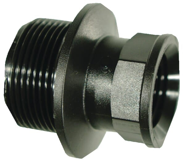 Red.nippel male/female thread 3"x2"