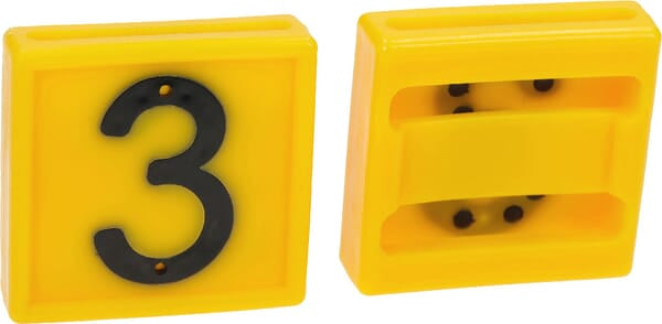 KRAMP Markierungsnummer, Nr.3 gelb 45x45mm - 10 Stück 306003FA