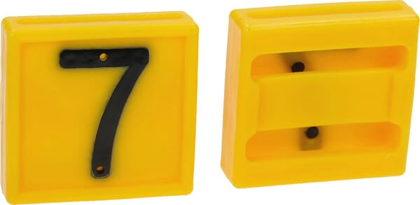 KRAMP Markierungsnummer, Nr.7 gelb 45x45mm - 10 Stück 306007FA