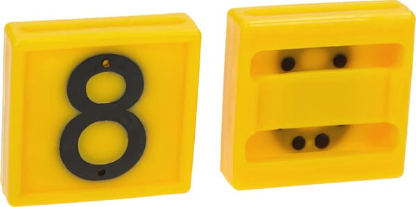 KRAMP Markierungsnummer, Nr.8 gelb 45x45mm - 10 Stück 306008FA