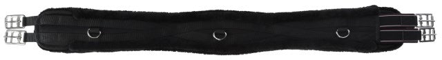 Covalliero Sattelgurt mit Webpelz schwarz, 135 cm - 3226342