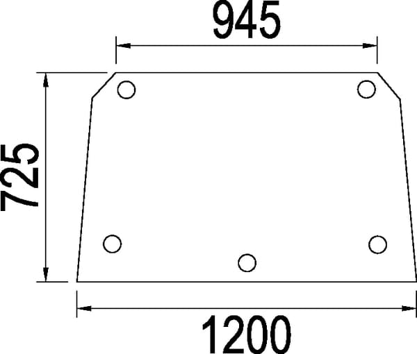 KRAMP Heckscheibe oben 3226351R3N