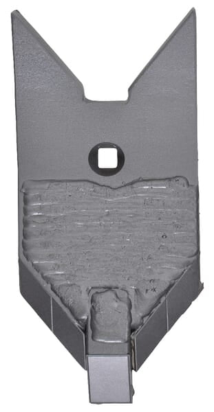 KRAMP Grubberspitze 280x125x20mm, gehärtet, gekrümmt, 1 Loch, passend für Lemken 3374442CN