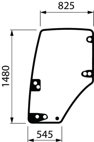 New Holland / Case KABINENGLAS, EINHEIT 344730A2 original CNH Ersatzteil