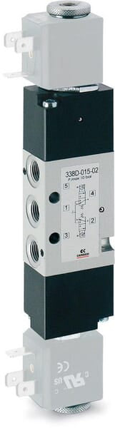 Camozzi Doppelt. 3/2-Wege-Magnetventil 348D01502