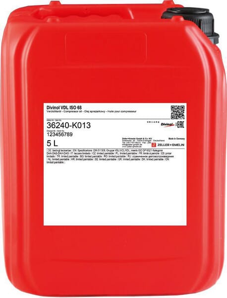 KRAMP Kompressoröl VDL ISO 68 5 l 36240K013
