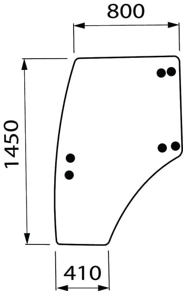 Landini Türscheibe li. - 1 Stück - 3678132M1