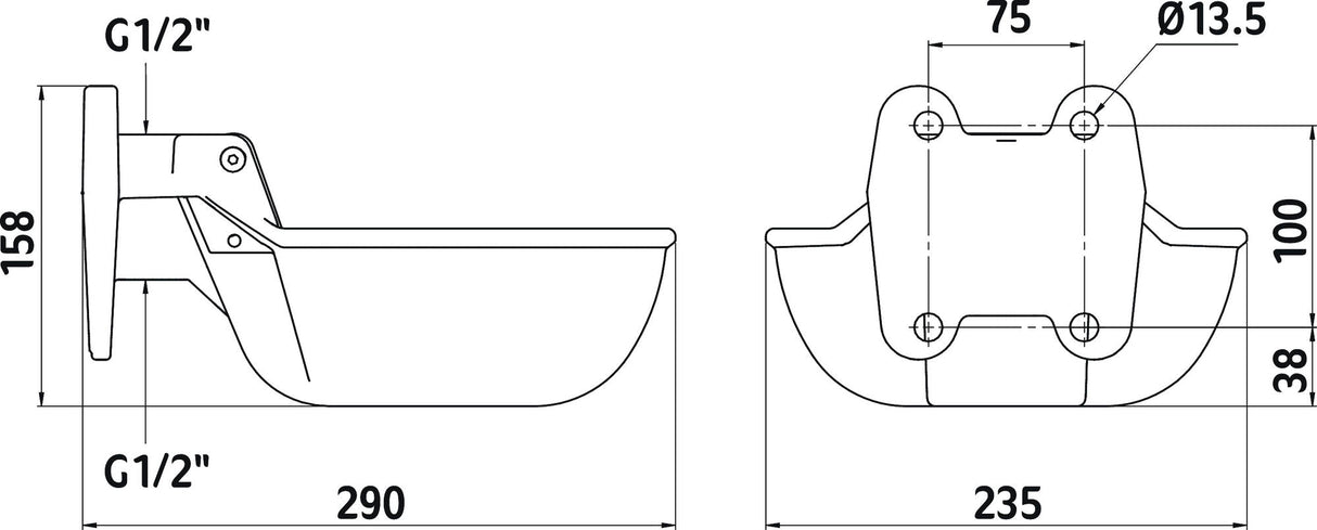 Kerbl Guss-Tränkebecken N20, Niederdruck 222030