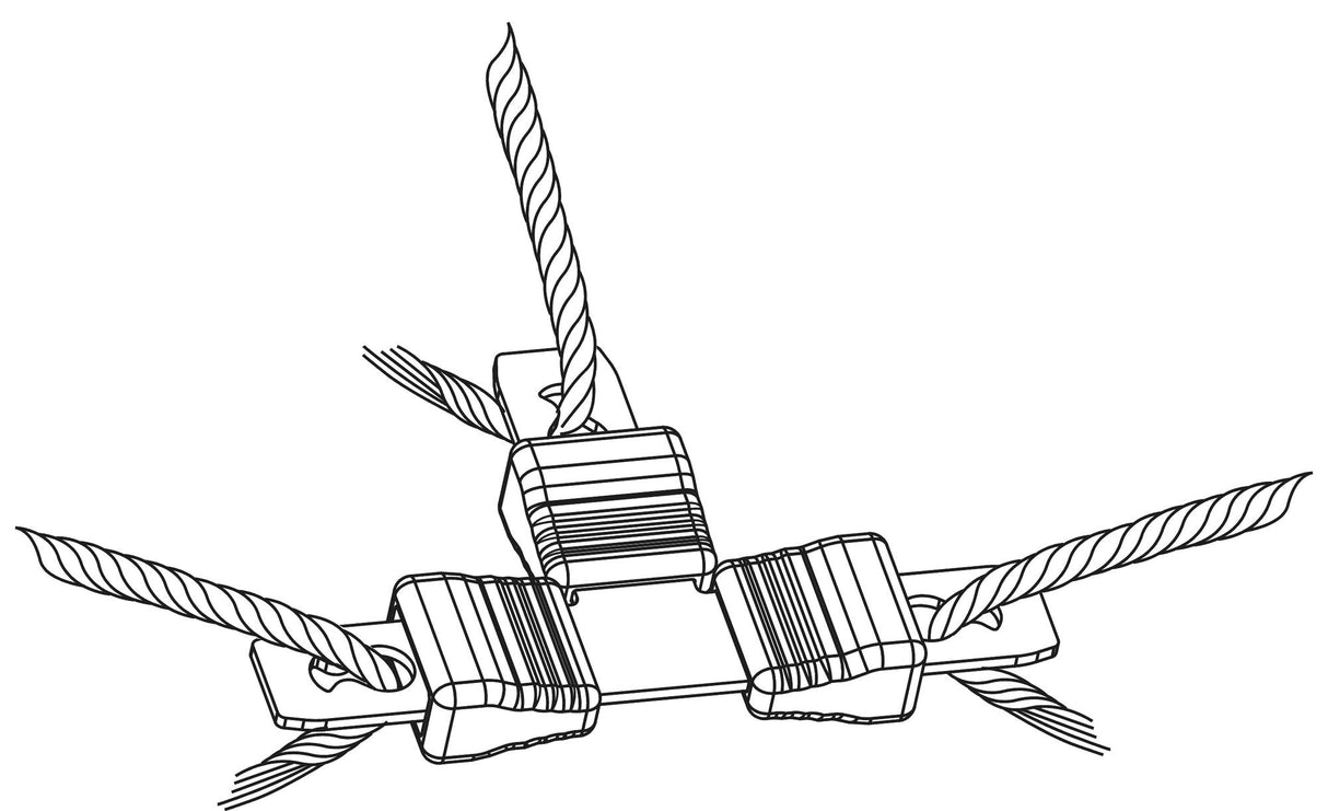 Kerbl Litzclip Litzen-T-Verbinder 3mm, Edelstahl, 5 Stück 442015/056