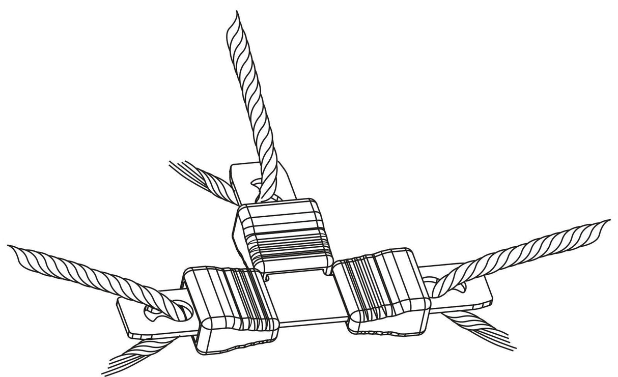 Kerbl Litzclip Litzen-T-Verbinder 3mm, Edelstahl, 5 Stück 442015/056