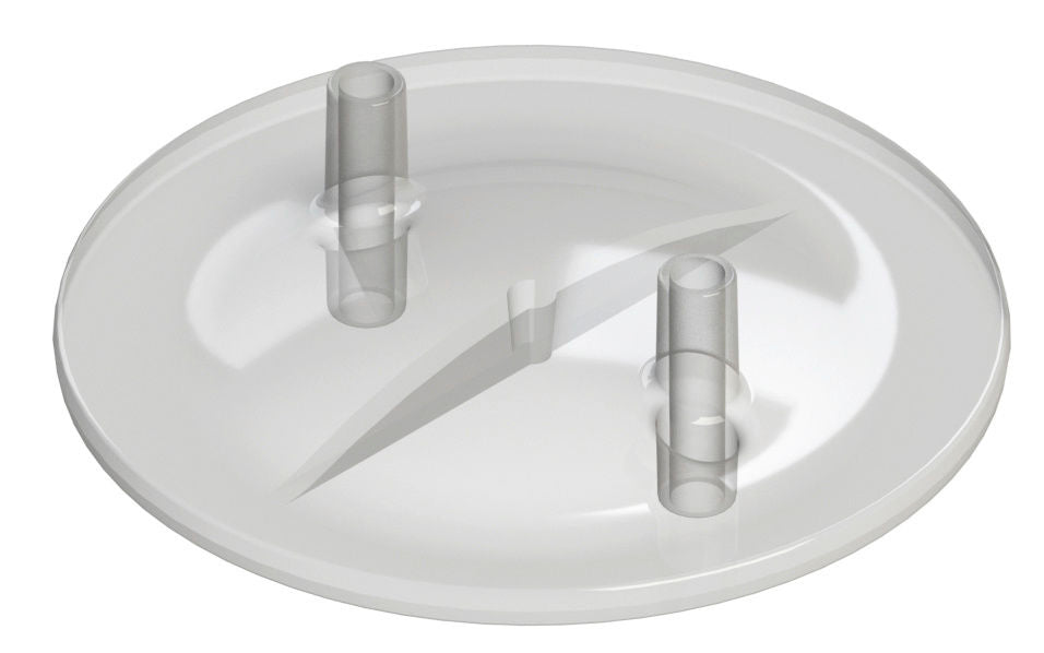 Kerbl Melkeimerdeckel flach 13x17mm transparent, 2 Stutzen 151058