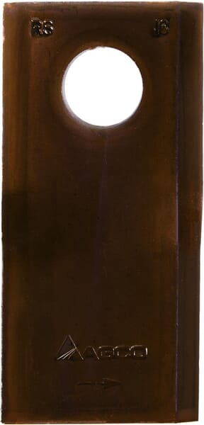 AGCO Mähmesser links 100x47x4 mm, Bohrung Ø 18,50 mm, geeignet für Lely - 25 Stück 4122019950