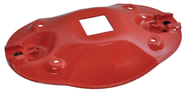 Red Lely mowing disc