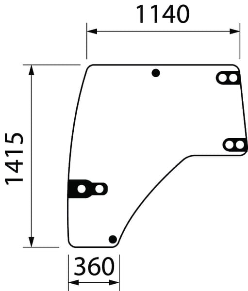 Landini Türscheibe - 1 Stück - 4217257M2