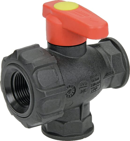 Arag Kugelhahn 3/4" 3-Wege,durchgeh 45531113