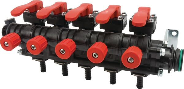 Section valve unit 5-way, T5