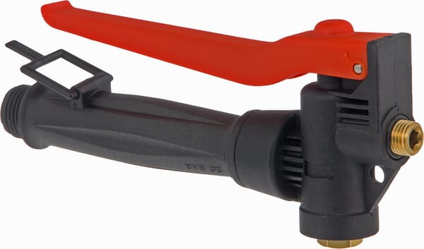 Switch-off handle for spray lance