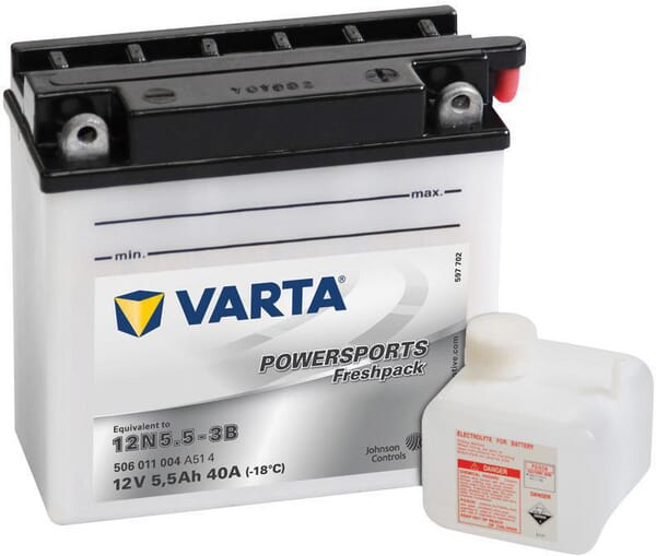KRAMP Batterie 12V 5.5Ah 55A Powersports Freshpack VARTA 506011006I314PS