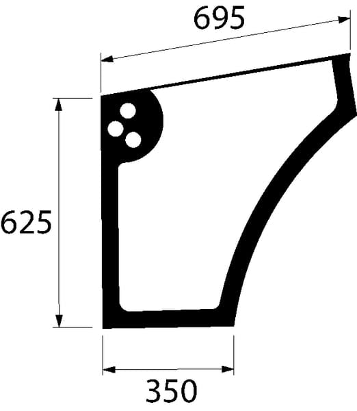 KRAMP Türscheibe unten 5089551N