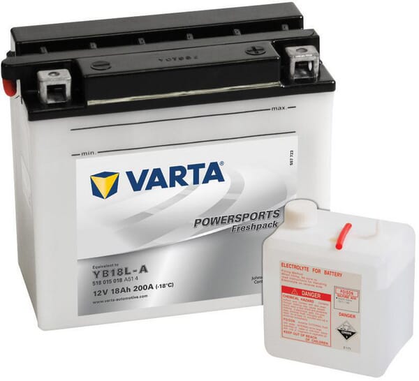 KRAMP Batterie 12V 18Ah 200A Powersports Freshpack VARTA 518015020I314PS