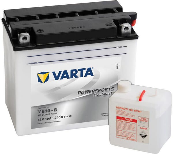 KRAMP Batterie 12V 19Ah 240A Powersports Freshpack VARTA 519012024I314PS