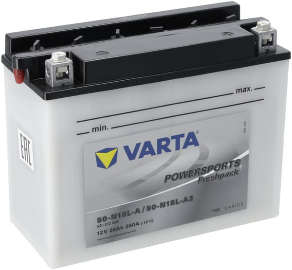 KRAMP Batterie 12V 20Ah 260A Powersports Freshpack VARTA 520012026I314PS