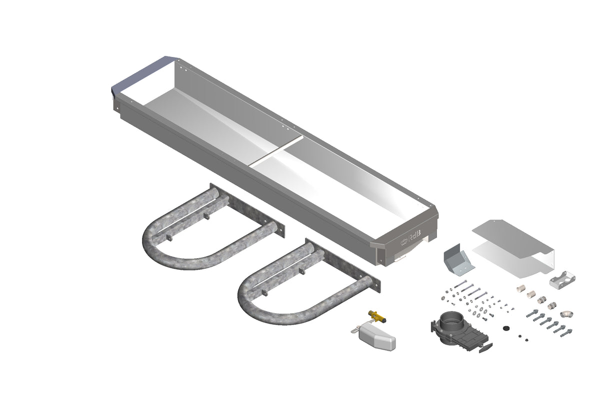 Royal de Boer Easy Drink mit Absperrschieber, auf Wand 190 cm High Pressure, 3/4" SSt. - 5540-3067-190