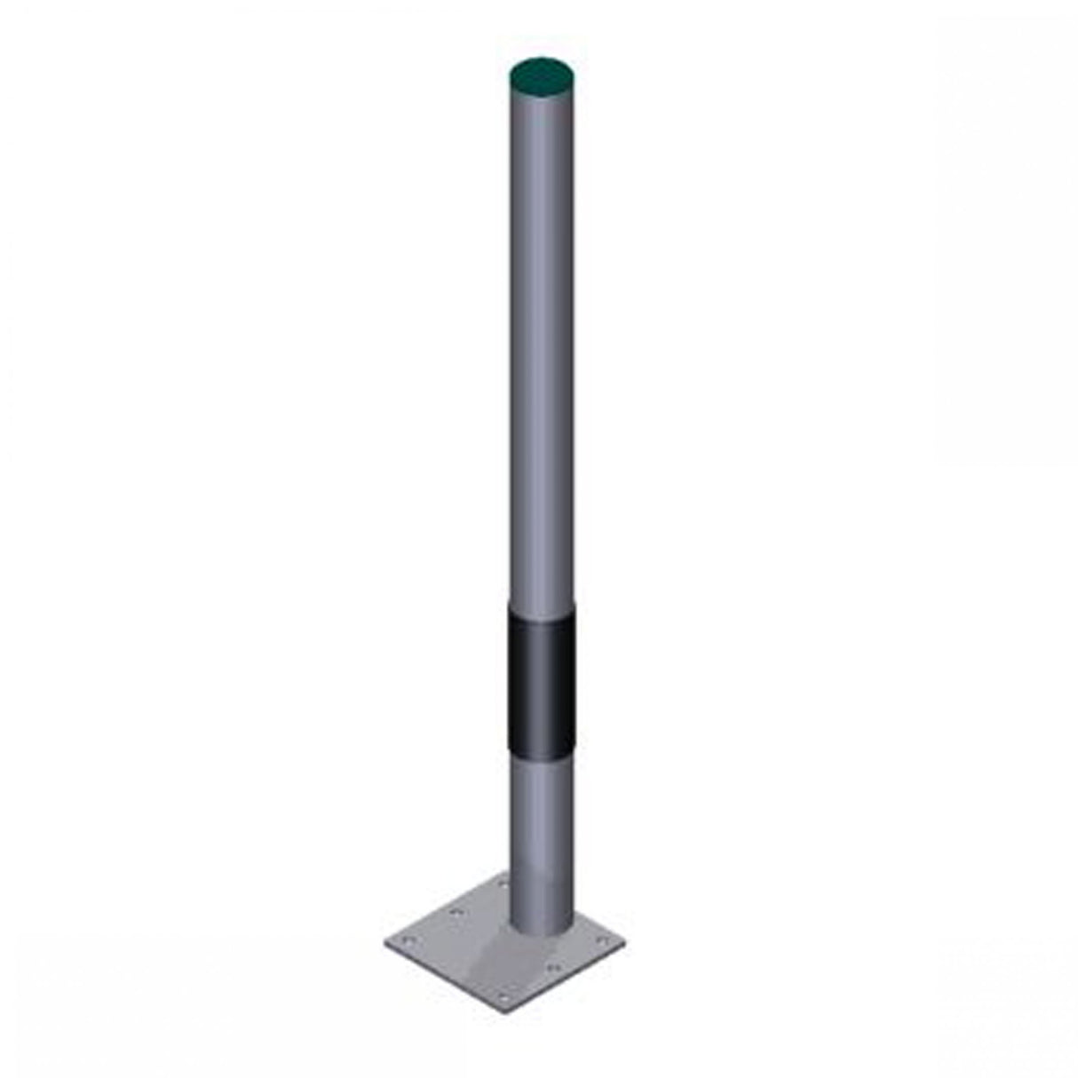 Royal de Boer Standpfost Sauberkeitsschicht + Hülse/Kapp 2.5" ( 76x3.7mm) 170 cm verzinkt - 5550-2505-170