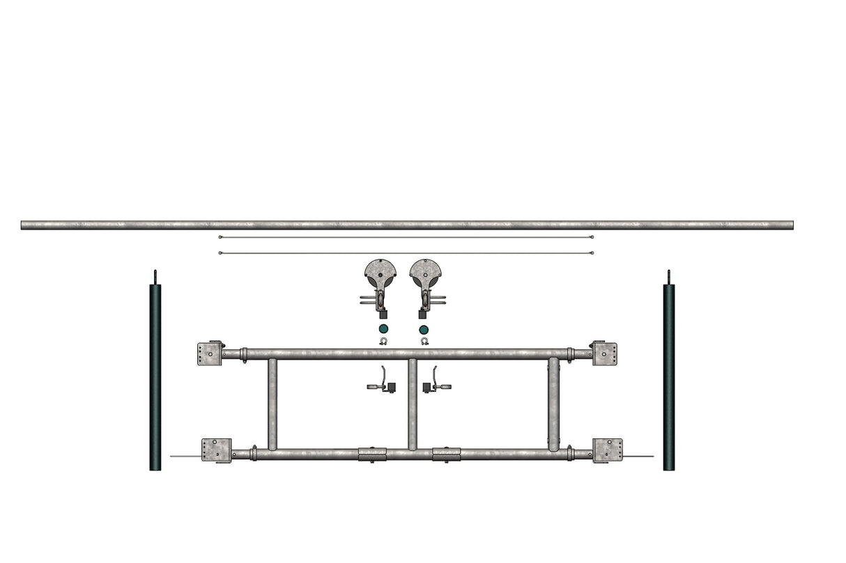 Royal de Boer Hubtor Handbedienung Standard 200 - 300 cm inkl. Befestigung - 5550-4297-300