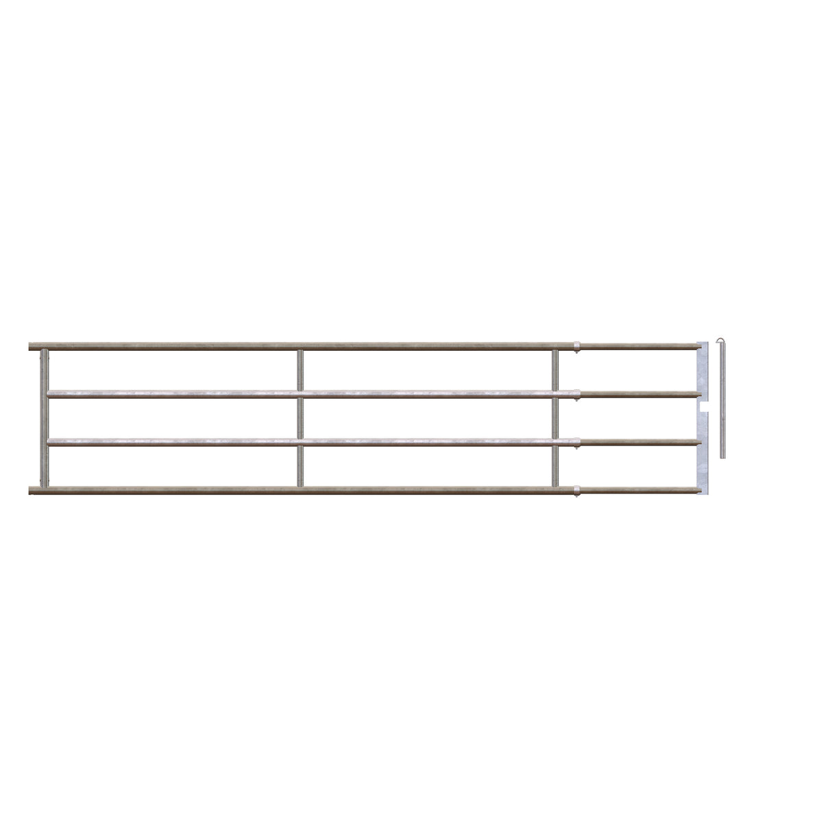 Royal de Boer Abtrenngitter einstellbar + Sperrstift H44S1: L=400-500 cm H=105 cm - 5550-8104-380