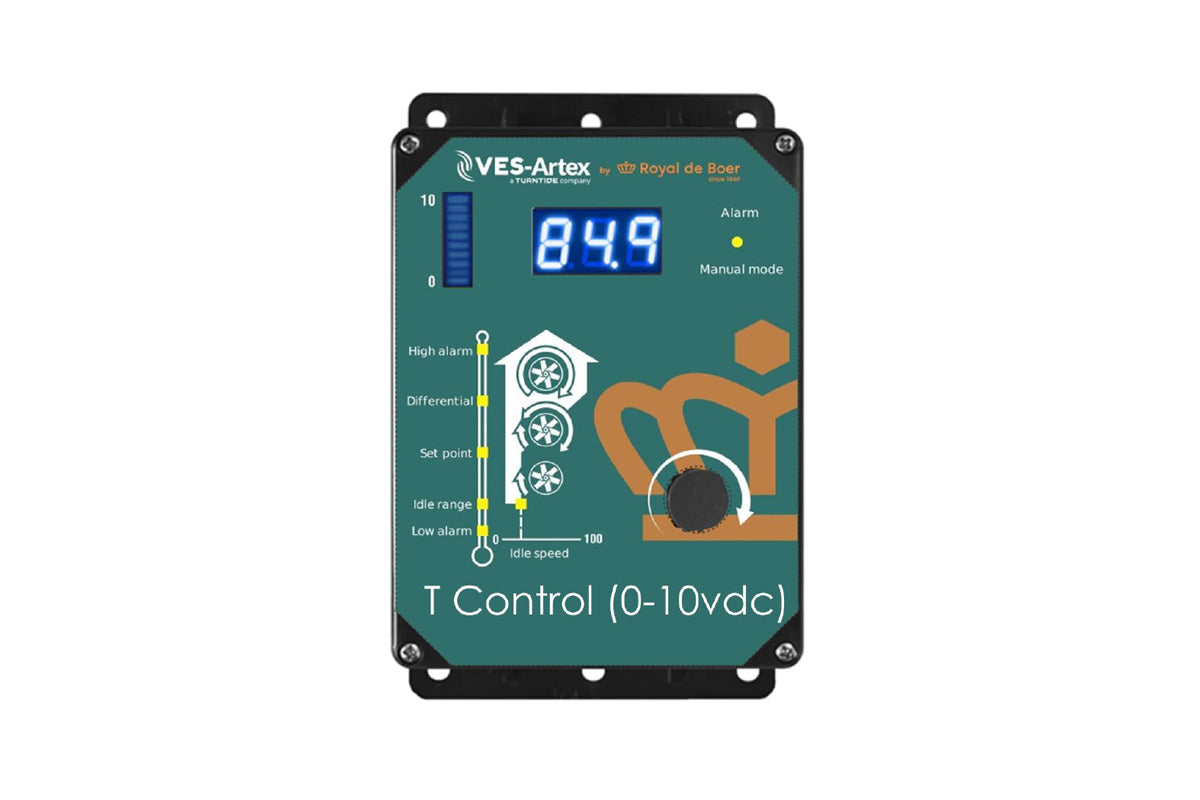 Royal de Boer T-Steuerung 0-10VDC, inkl. Temperaturfühler FC-1T-1VDC MAX 20 VENTILATOREN - 5570-2231-002