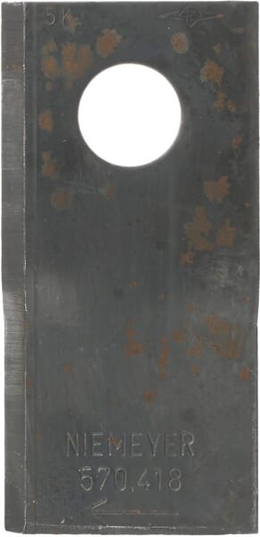 Niemeyer Mähmesser rechts 100x48x3 mm, Bohrung Ø 19 mm, geeignet für Niemeyer 570418