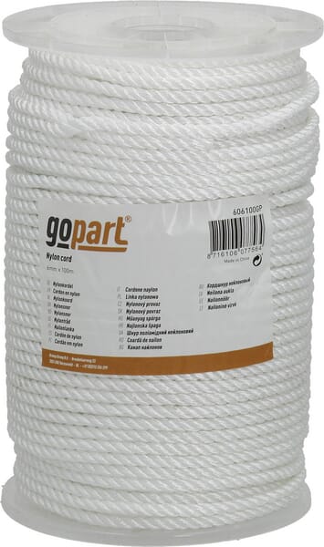 KRAMP Nylonkordel polya. 6mm x 100m 606100GP
