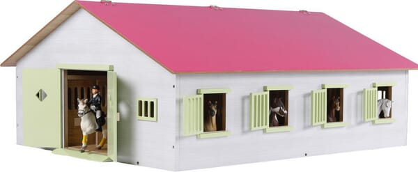 Kids Globe Pferdestall mit 7 Boxen 1:24 610189