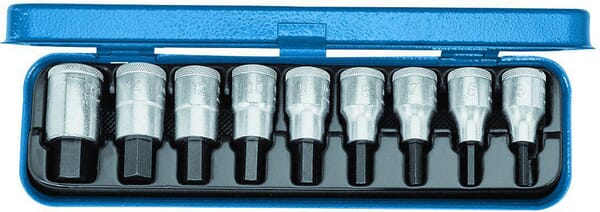 KRAMP Steckschlüsseleinsätz 9-tlg. AF 1/2" DPIN19PA