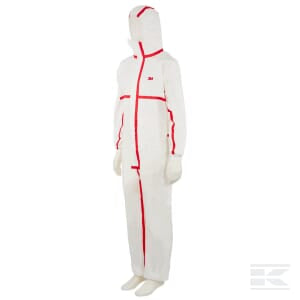 KRAMP Einwegoveralls, Erwachsener, Gr. 2XL UK:42-44 , weiß rot , by 3M 4565XXL