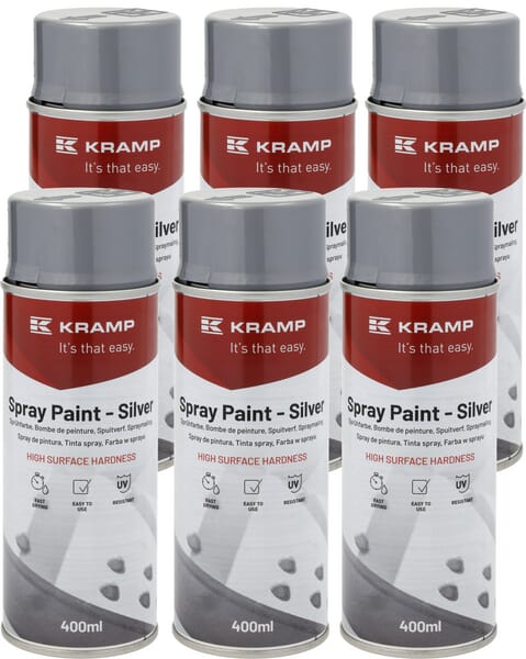 KRAMP Sprühfarbe Silber - 6 Stück - 70010406KR