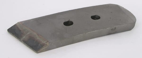 KRAMP Grubberspitze 230x70x20mm, links, gehärtet, flach, 2 Löcher, passend für Goizin 703234CKR