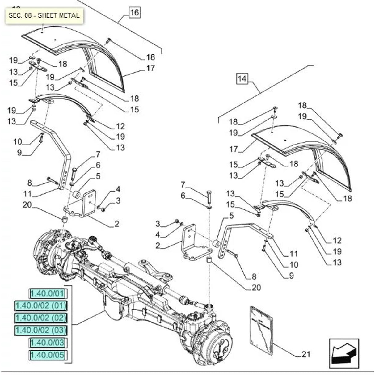 Original New Holland CNH Ersatzteil Nummer 710860521 DIA KIT TRACTOR