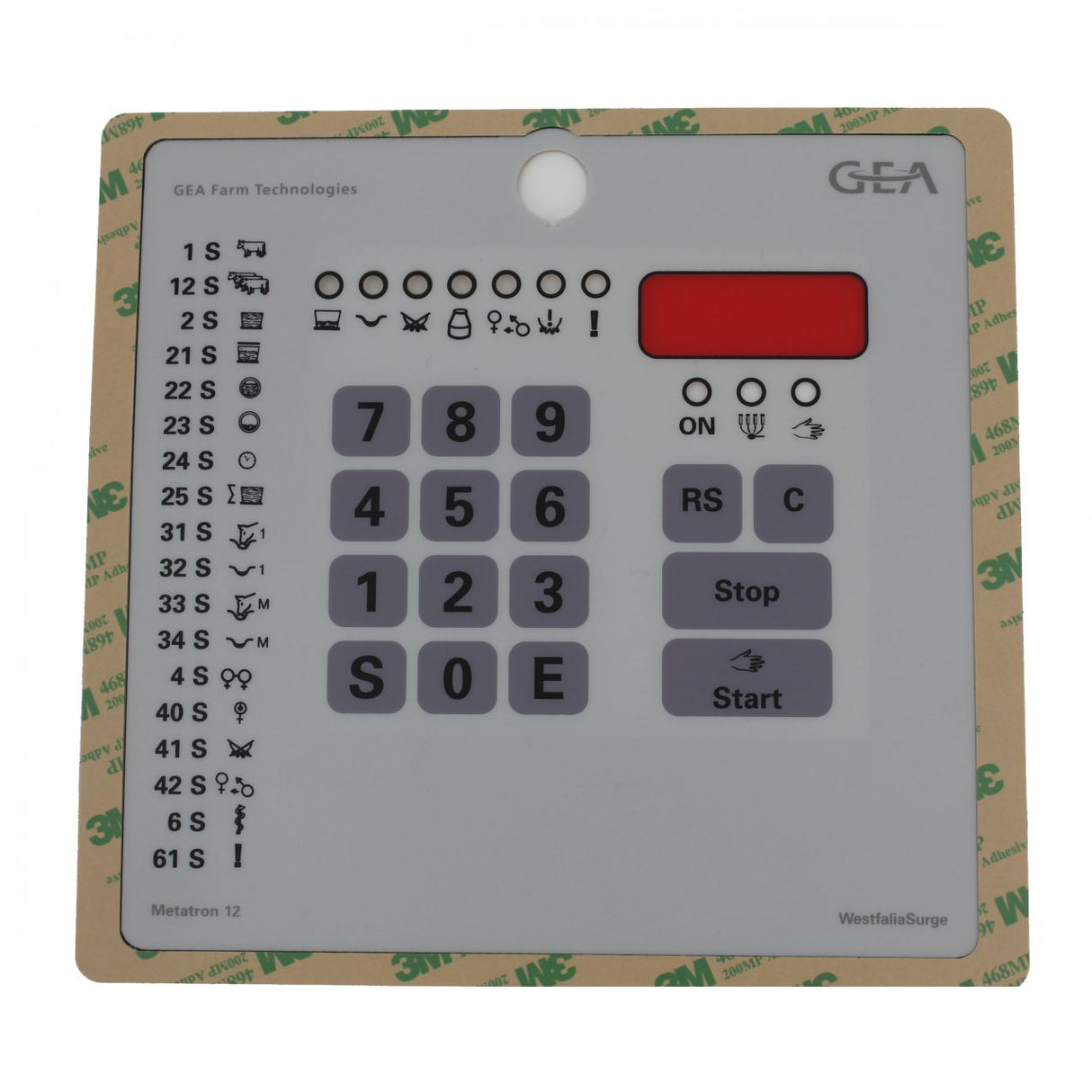 Original GEA Tastaturfolie 7161-2792-080 Ersatzteil