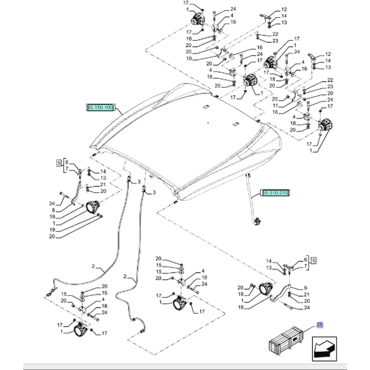 Original New Holland CNH Ersatzteil Nummer 718078010 DIA KIT TRACTOR
