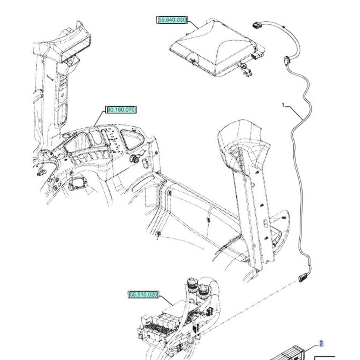 Original New Holland CNH Ersatzteil Nummer 718096020 DIA KIT TRACTOR