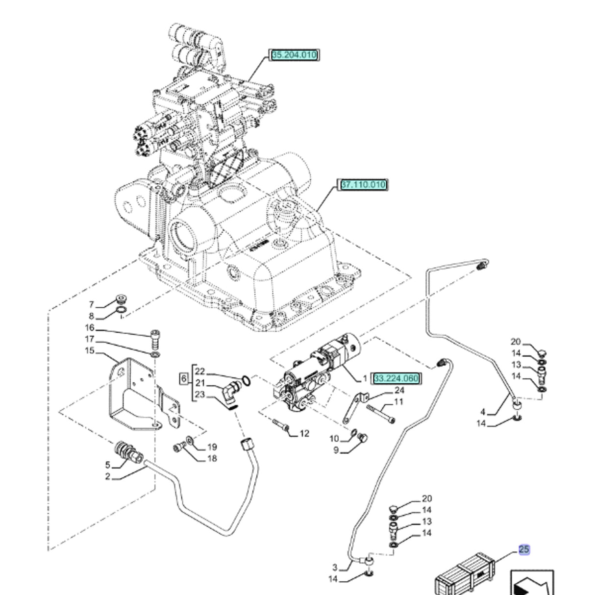 Original New Holland CNH Ersatzteil Nummer 719374070 DIA KIT TRACTOR