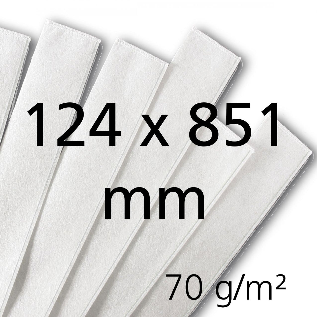 GEA Milchfilterstrumpf 124x851, 70g/m², 200 Stück, genäht - 7315-5062-200 (46535-GEA / 73155062200)