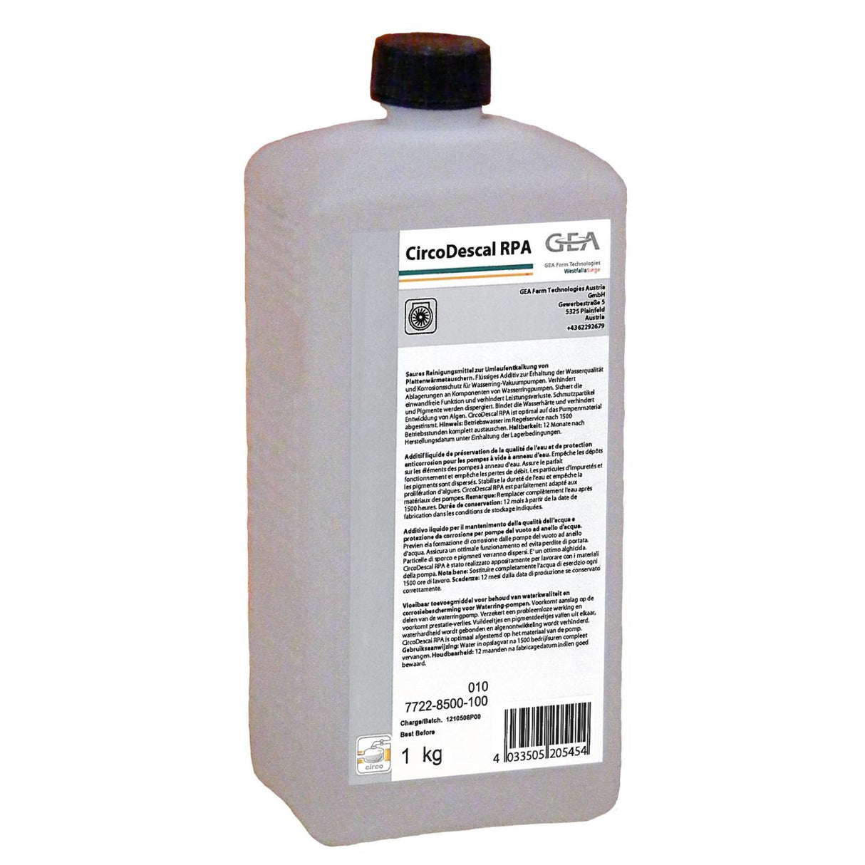 GEA CircoDescal RPA Wasserkonditionierung 1 L Flasche 7722-8500-100 (77228500100)