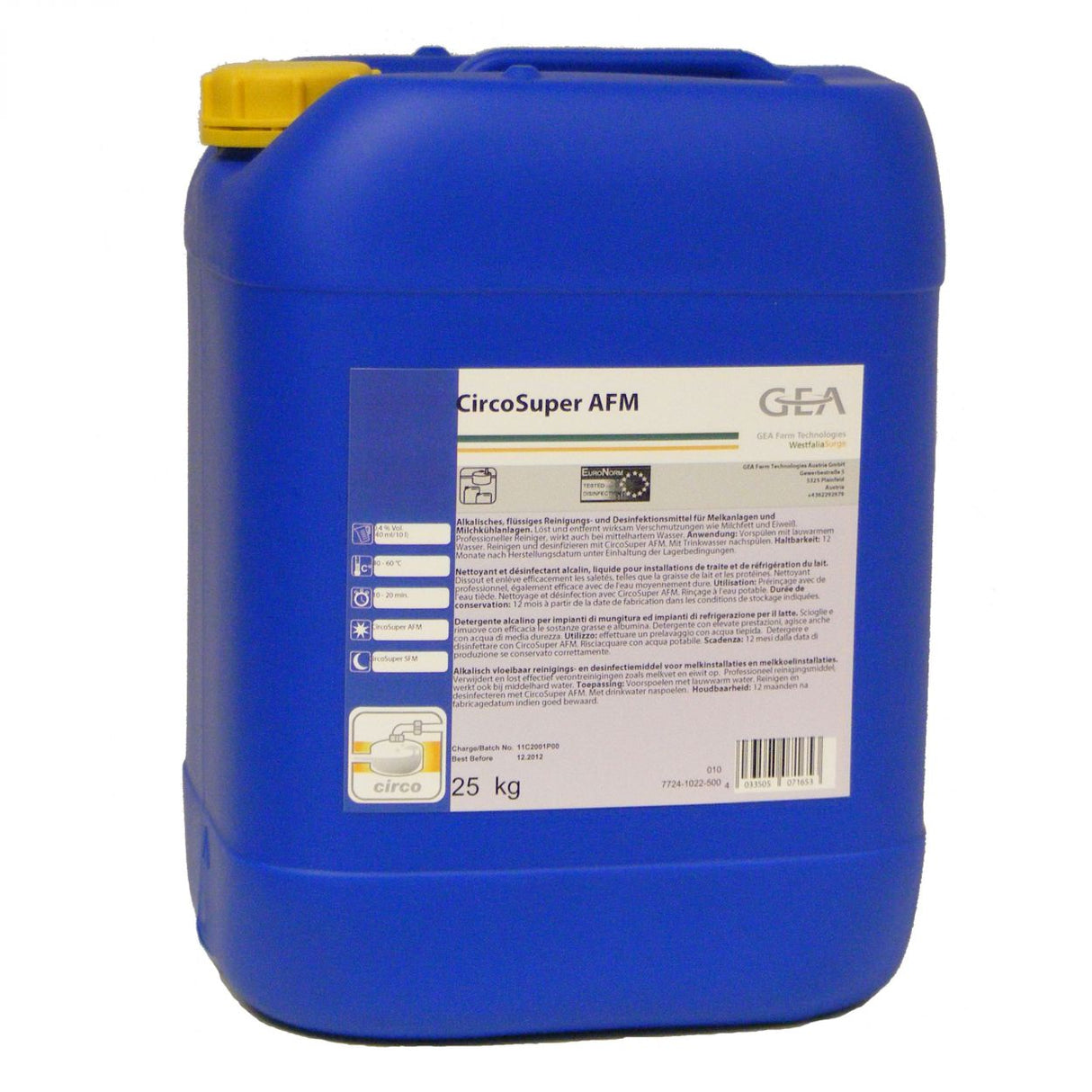 GEA CircoSuper AFM Reinigungsmittel 25 kg Kanister 7724-1022-500 (77241022500)