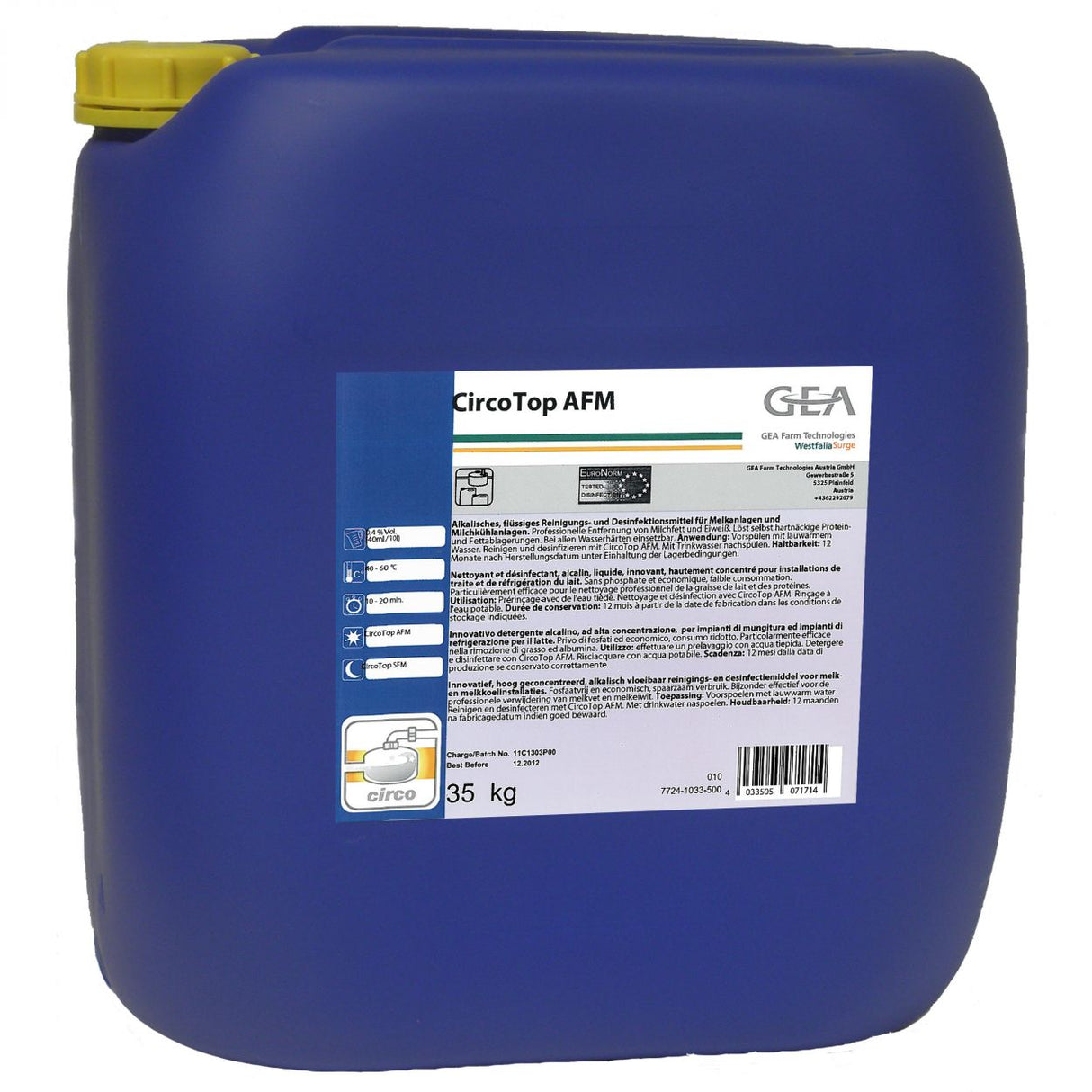 GEA CircoTop AFM Reinigungsmittel 35 kg Kanister 7724-1033-500 (77241033500)