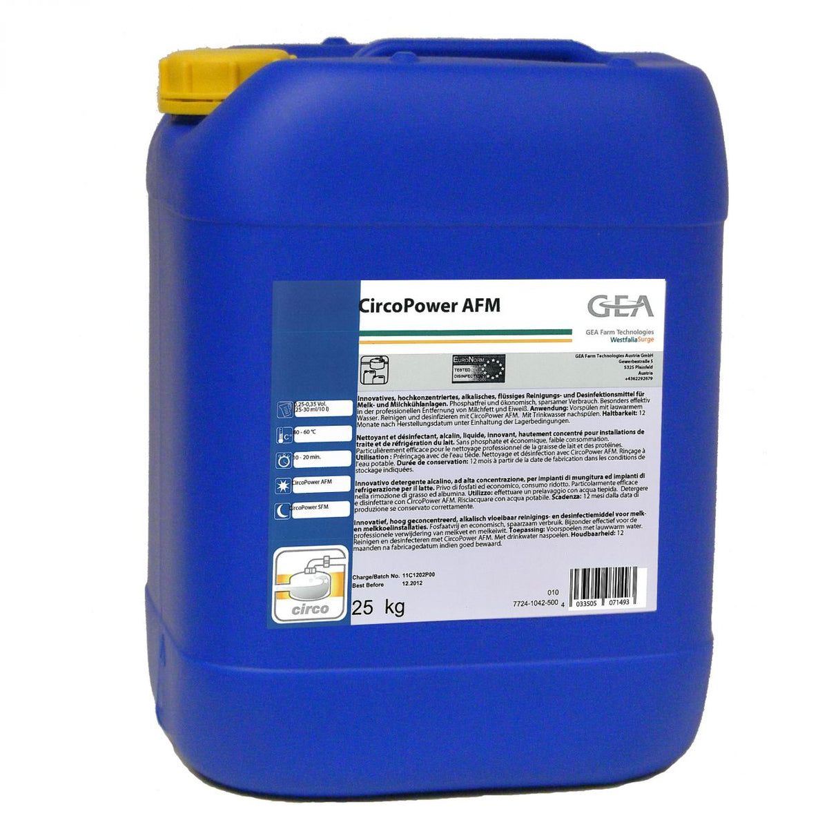 GEA CircoPower AFM Reinigungsmittel 25 kg Kanister 7724-1042-500 (77241042500)