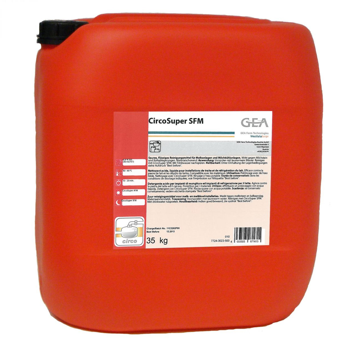 GEA CircoSuper SFM Reinigungsmittel 35 kg Kanister 7724-3023-500 (77243023500)